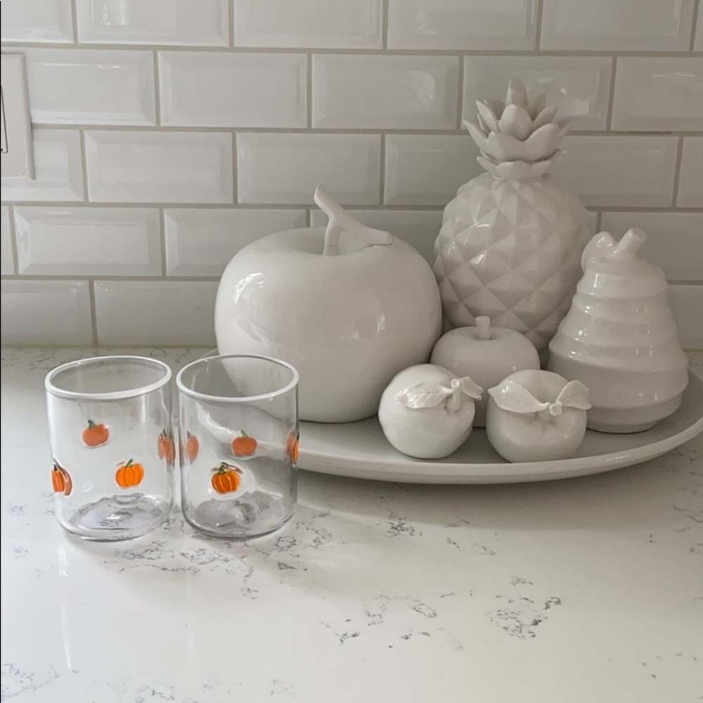 Anthropologie 🎃Harvest Pumpkin Juice Glasses - Picture 3 of 16